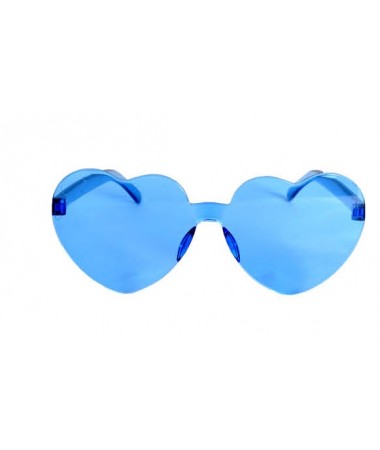 Heart Shaped Glasses frameless blue BUY